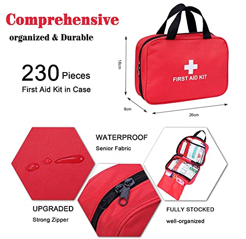 Trousse de premier secours 230 pieces pour soigner les blessures