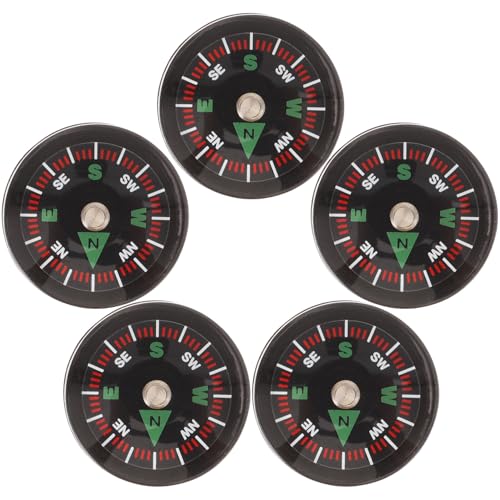 Set de 5 mini brújulas de bolsillo portátiles TEHAUX miniatura 1