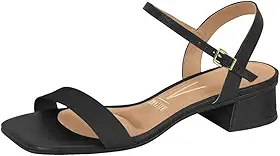 Sandália Feminina Salto Bloco Pelica Vermelho Vizzano 6454.111