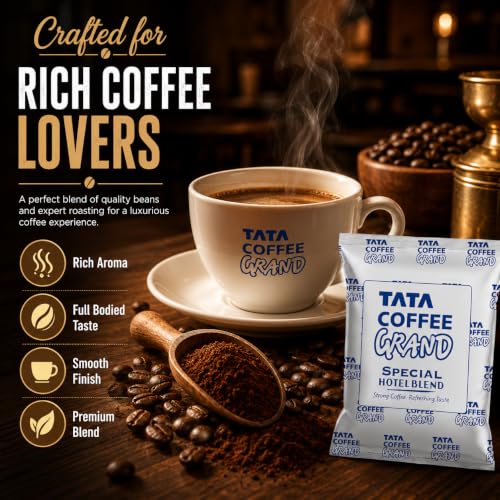 Image of Pink Delight Tata Coffee Grand| Strong Coffee| Super Saver Pack| 200 Gm Each| Pack Of 2| 400 Gm, Powder, Packet