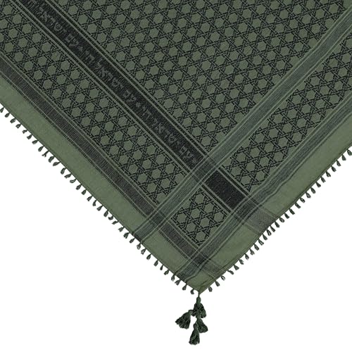 Sudra Jewish Scarf, Interlink Army with Tassel for Men & Women Premium Fabric, Versatile as Neck or Head Scarf3