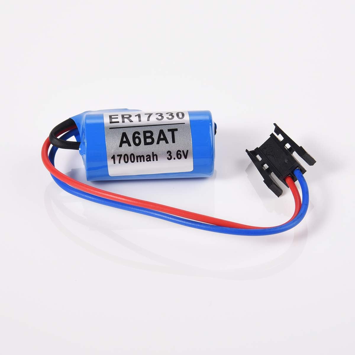 MIFXIN A6BAT ER17330V PLC Lithium Battery 2/3A 3.6V 1700mAh with Plug US for Servo A6BAT ER17330V 10 Pack