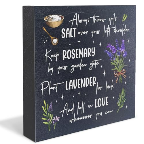 Funny Halloween Kitchen Decor Practical Magic Black Wood Block Sign Decor