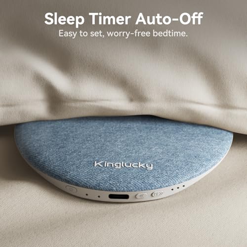 Image of Kinglucky X50 Pillow Speaker for Sleeping, Built-in White Noise Sound Machine Pink Noise for Sleeping, Auto-Off Timer Portable Bluetooth Speaker Under Pillow Rechargeable for Side Sleeper, Blue