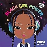 2024 Black Girl African American Inspirational Wall Calendar