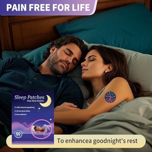Sleep Patches, 60 Pack Upgraded Deep Sleep Patches for Adults, Made of All-Natural Ingredients, for Men and Women, Highly Breathable and Suitable for Hot Weather，Easy to Use that Last All Night — view 6
