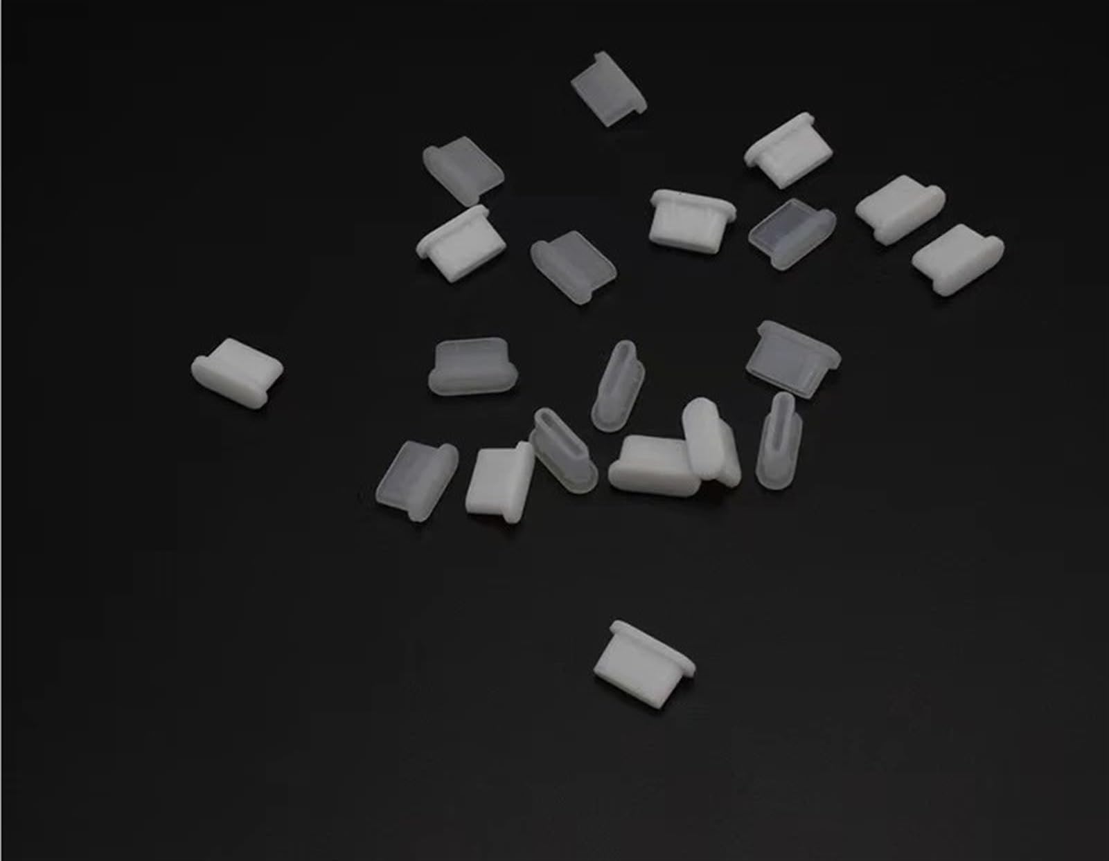 200 Piezas de Enchufe Tipo C, Tapa Antipolvo de Silicona, Base Hembra USB Tipo C, Cubierta de Puerto de Carga de teléfono móvil, tapón de Goma Suave(Black)