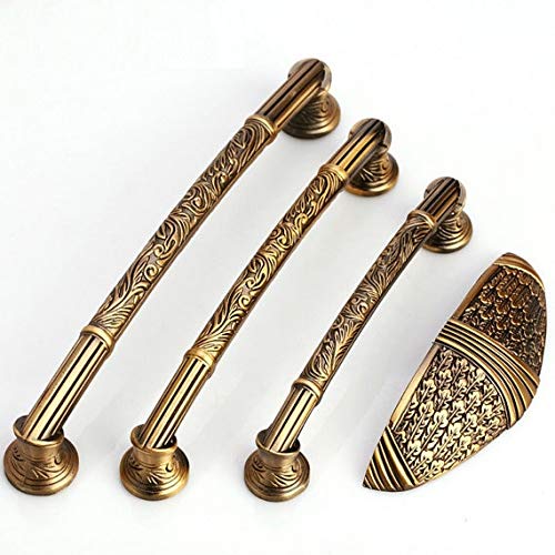 2X Poignées De Tiroir De Porte D'Armoire En Laiton Antique 100 Mm