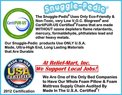 Supreme Plush Ultra-Luxury Allergy Friendly Bamboo Shredded Gel-Infused Memory Foam Pillow Combination with Adjustable Fit & Zipper Removable Kool-Flow Cooling Pillow Cover (Queen)