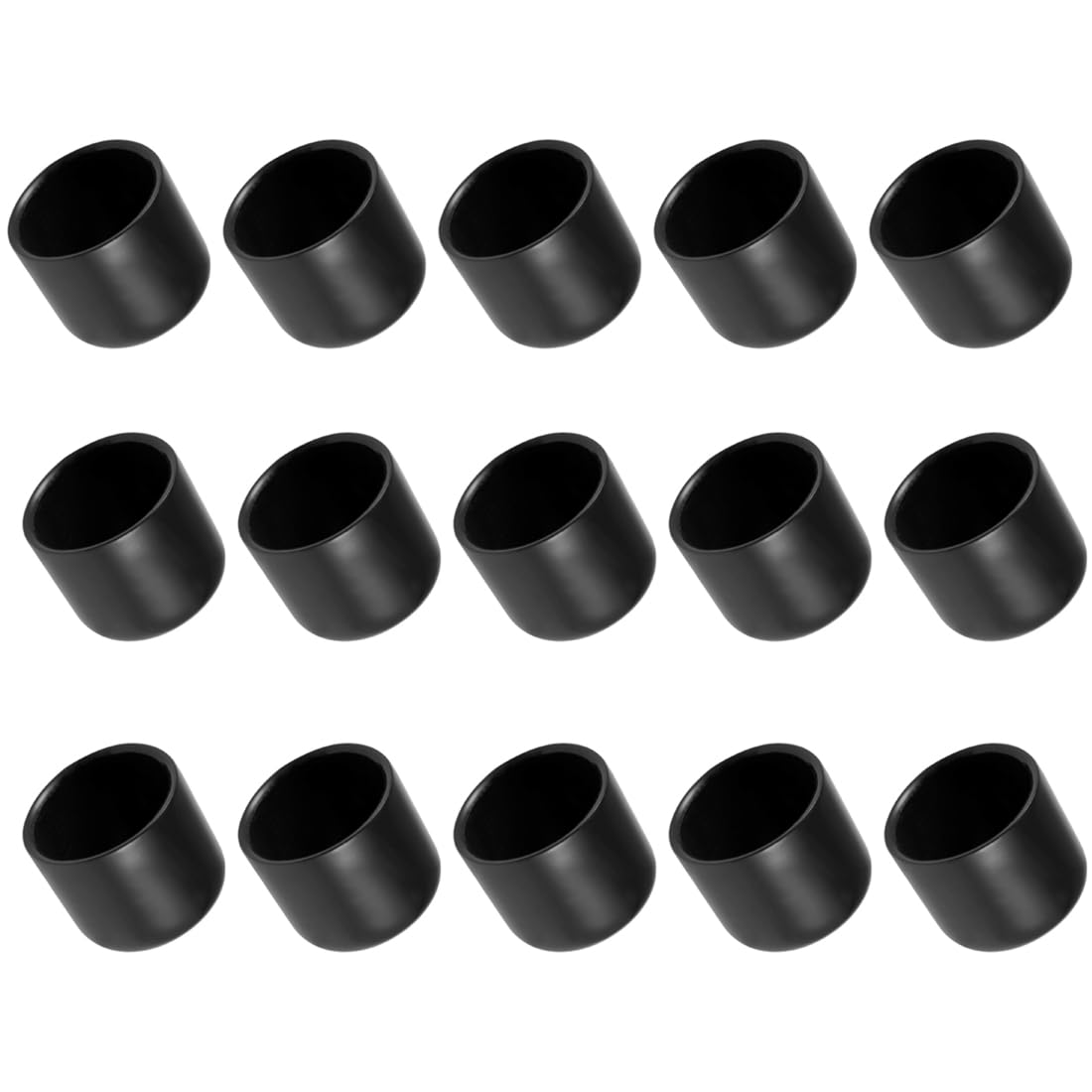 ROWORKX 22mm Rubber End Caps for Metal Rods, Screws, Furniture Tips 15pcs