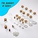 Geiserailie 45 Pcs Mini Glass Bottles with Cork Stoppers Spell Jar Mini Glass Vials Potion Bottles Clear Wishing Jars with 50 Eye Screws 3 Funnels for Party Favors DIY Art Crafts Decoration(Medium)