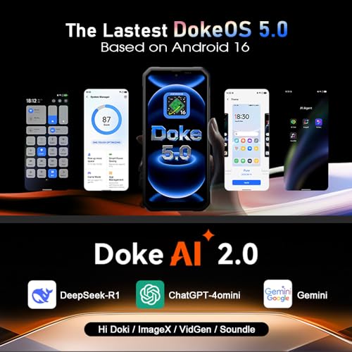 Oscal Marine 3 Android 16 Rugged Smartphone,24Gb+256Gb/2Tb Telefono Indistruttibile,6.56"Fhd+90Hz ,16MP Ai Camera,Octa-Core,5000Mah Gemini Al Telefono Robusto,4G Dual Sim,Ip68/Ip69K,Nfc/Gps/Otg,Bianco - 7