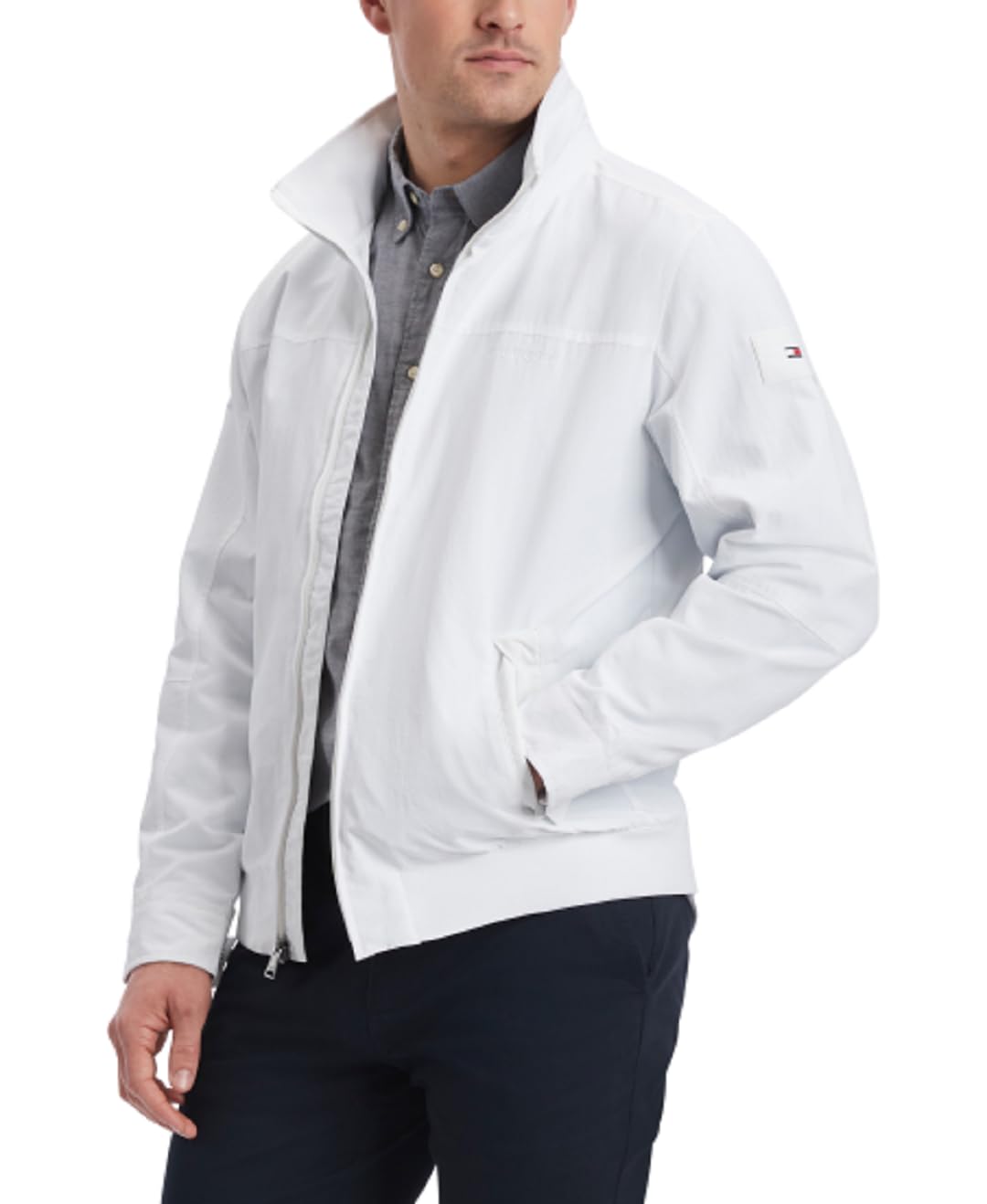 Tommy Hilfiger Men's Lightweight Waterproof Regatta Bomber Jacket