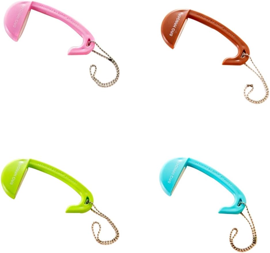 Table Purse Bag Hanger 4 Pcs Handbag Hook Holder Portable ABS Handbag Hangers Purse Hooks for Women’ Bags Hanging on Desktop in The Cafe Shop or Library (C)