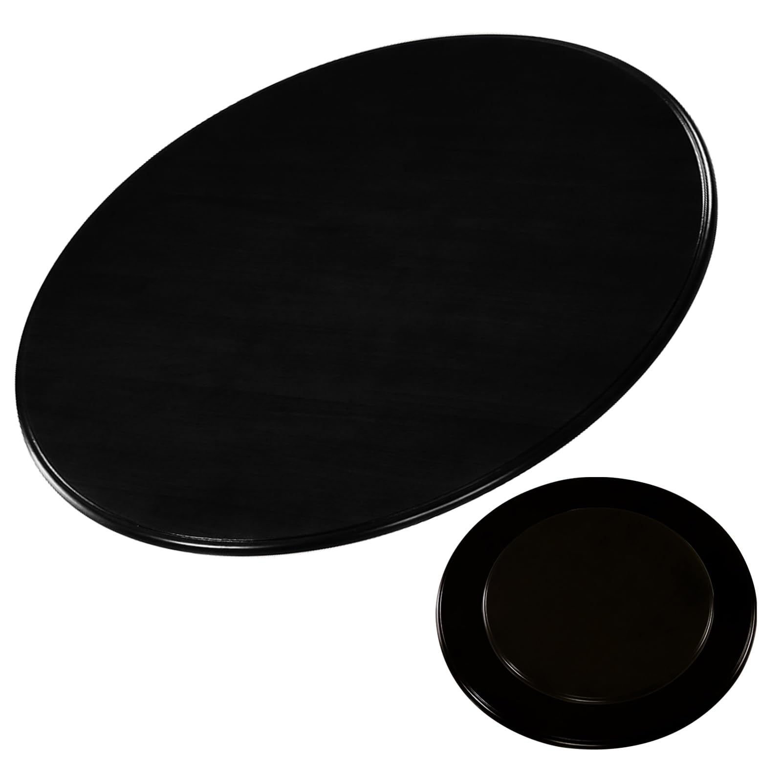 Lazy Susan noir 76,2 cm, pièce maîtresse rotative haut de gamme pour cuisine