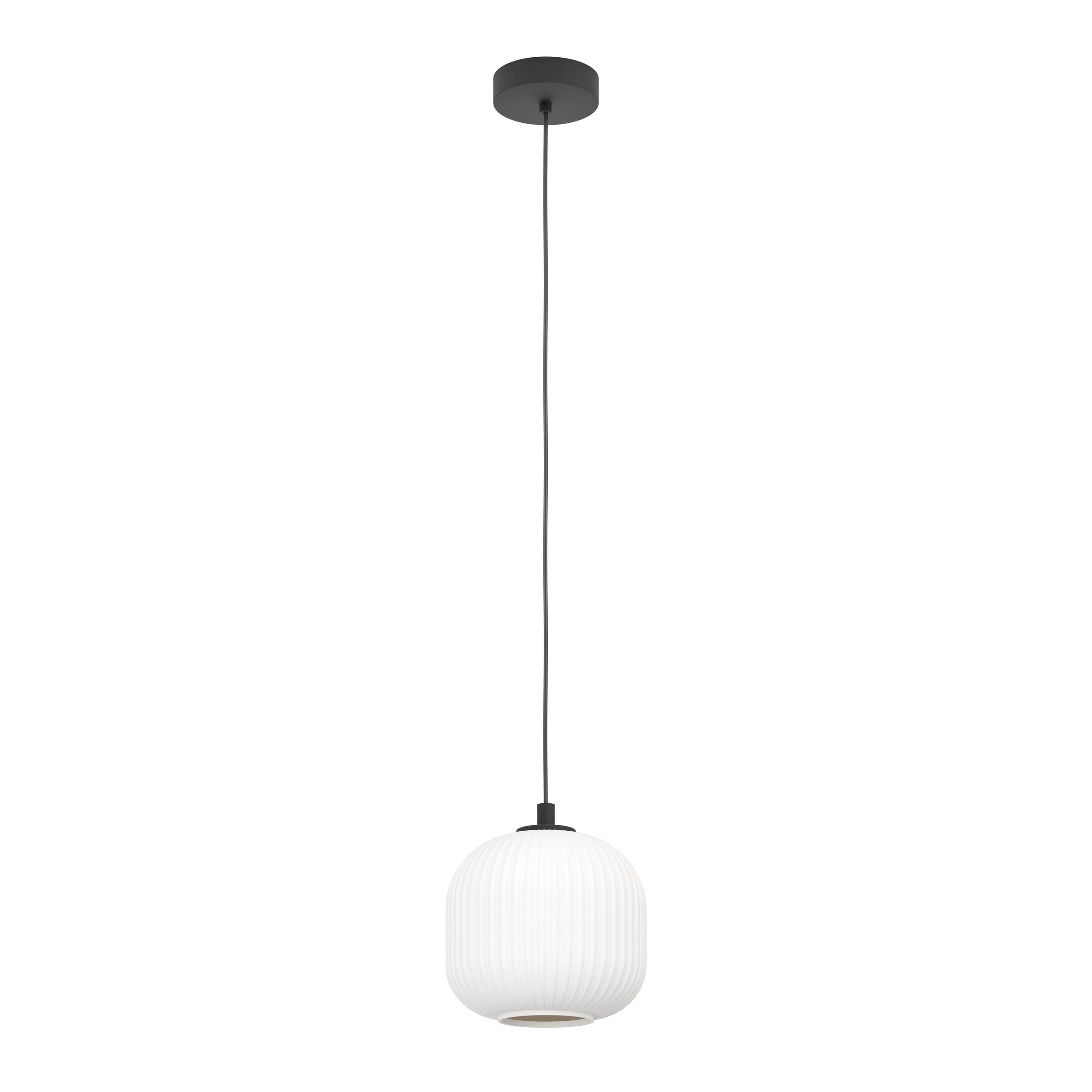 Eglo Mantunalle Pendant Light, Ø 20 Cm, Black/White, Glass