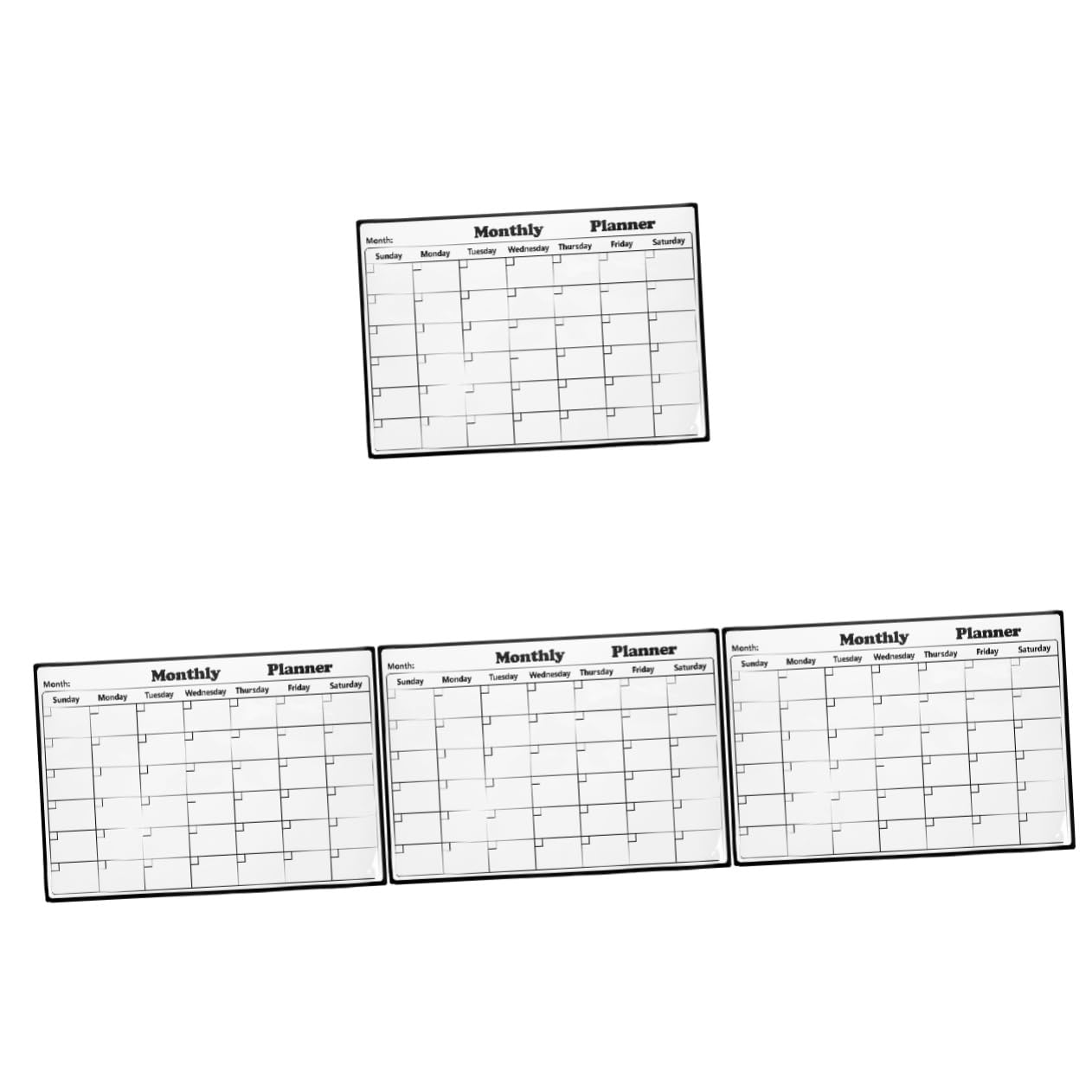 VILLCASE 4stücke Magnetischer Kühlschrank Kalender Abwischbarer Monats Und Wochenplaner Für Familienorganisation Und Arbeitsplanung Mit Flexibler Magnetfolie Und Praktischen