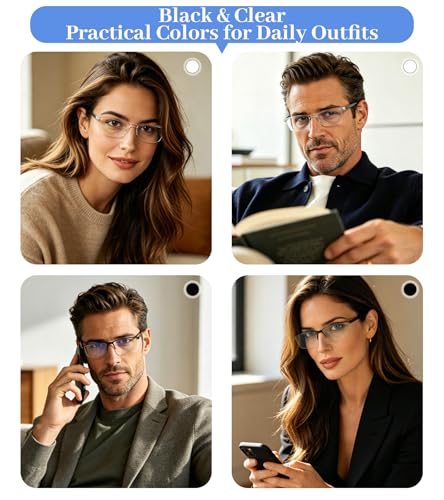 Image of 4PCS Stylish Anti-Blue-Light Reading Glasses Men Women Computer Readers Lightweight Blue Blockers 1.75X 1.0 1.25 1.5 1.75 2.0 2.25 2.5 2.75 3.0 3.5 4.0