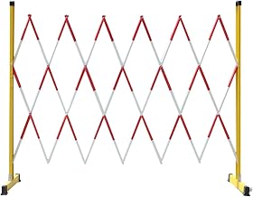 NAKEAH Barricada de tráfico retráctil, Barricada de Metal retráctil con Ruedas, Valla de tráfico portátil Ajustable for Garaje de Patio (Color : Rosso, Size : 9m)
