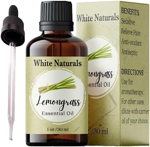 Lemongrass Essential Oil, Therapeutic Grade, Pure, Undiluted, Premium Quality Oil, Natural Lemon Grass Drops for Skincare, Scalp & Hair Care, Aromatherapy, Diffuser, Soaps & Candles