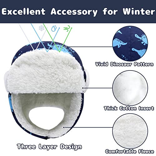 Olreco Toddler Winter Hat Baby Winter Hat Warm Fleece Lined Kids Trapper Hats Toddler Hats for Boys Girls Kid Snow Essentials3