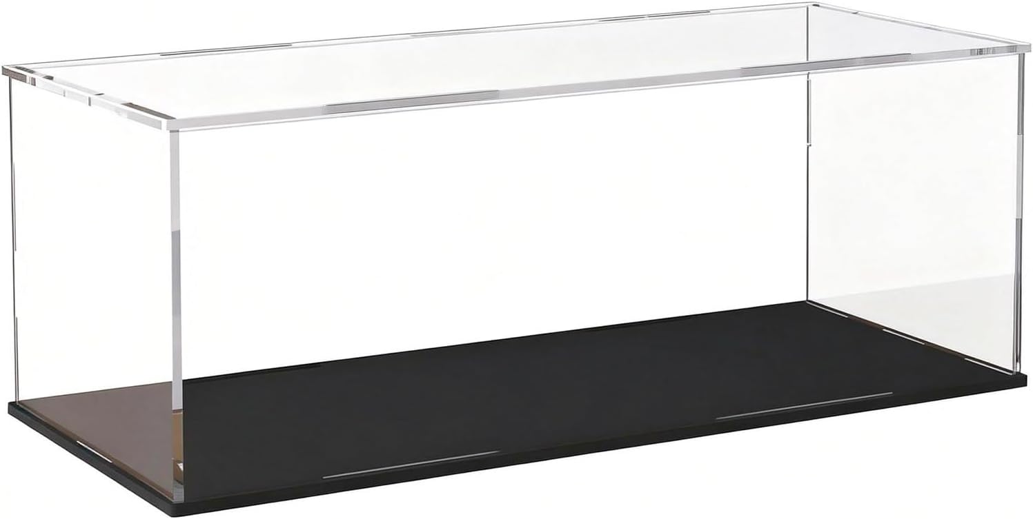 Acrylic Display Case, Clear Acrylic Display Box with Matte Base, Dustproof Collectible Storage Cases, DIY Easy Assembly Showcase for 1: 24 Car Models, Collectibles, 10 x 5 x 5 inch