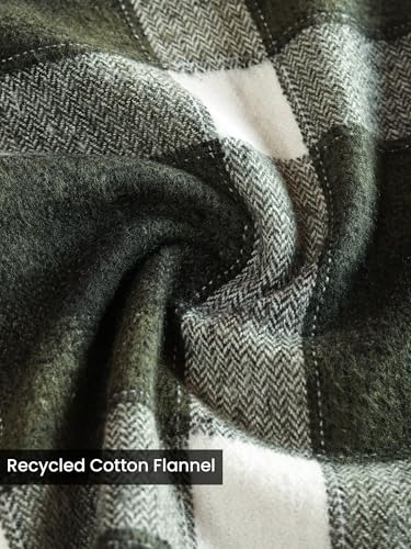 Image of Beyoung Recycled Checked Flannel Shirt for Men | Premium Cotton Flannel | Classic Pointed Collar