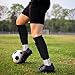 Ultrafun 3 Pairs Leg Sleeves, Pre-cut Soccer Sleeves Compatible with Grip Socks, Shin Guards Sleeves for Soccer, Football, Basketball, Rugby (Black, M)