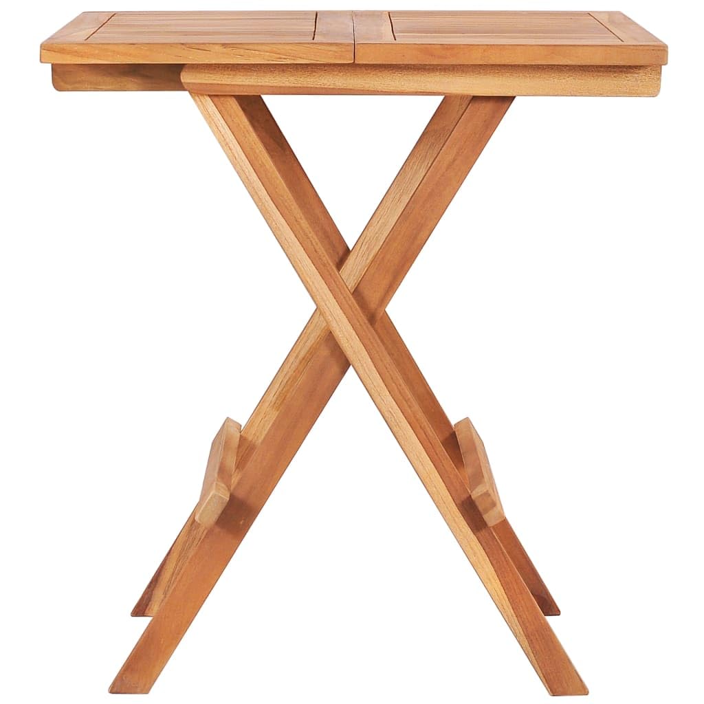 Generico Set da Bistrot 3 pz Pieghevole in Legno Massello di Teak,Mobili,Mobili da Giardino,Set da giardino-48997