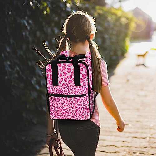 Sac à dos garçons rose léopard pour l'école et les sorties