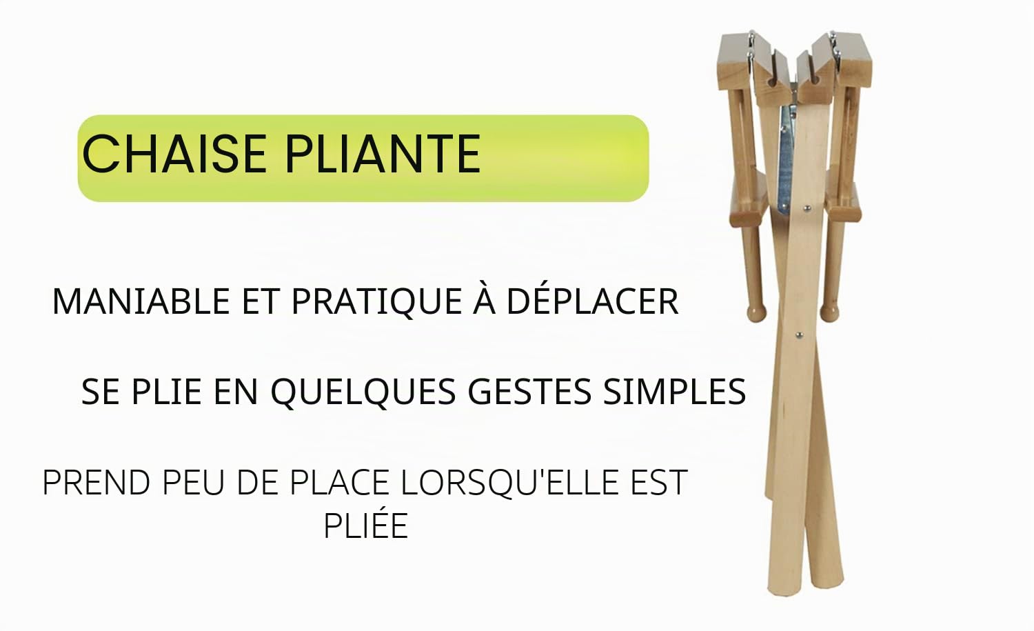 ArredaSi Regista P Chaise metteur en scène en bois teinté naturel et tissu noir
