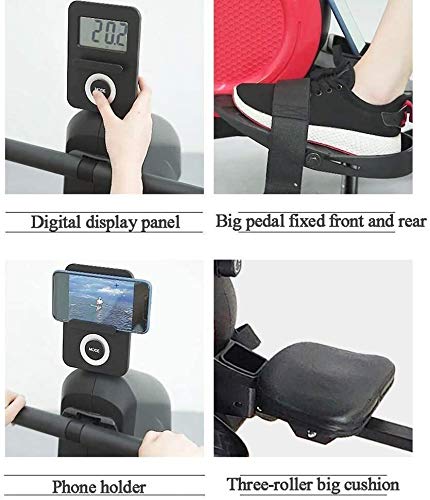 Image of Rowing Machine with Magnetic Adjustable Resistance Fitness Rower with 8 Levels of Magnetic Resistance Quiet Magnetic Brake System LCD Monitor