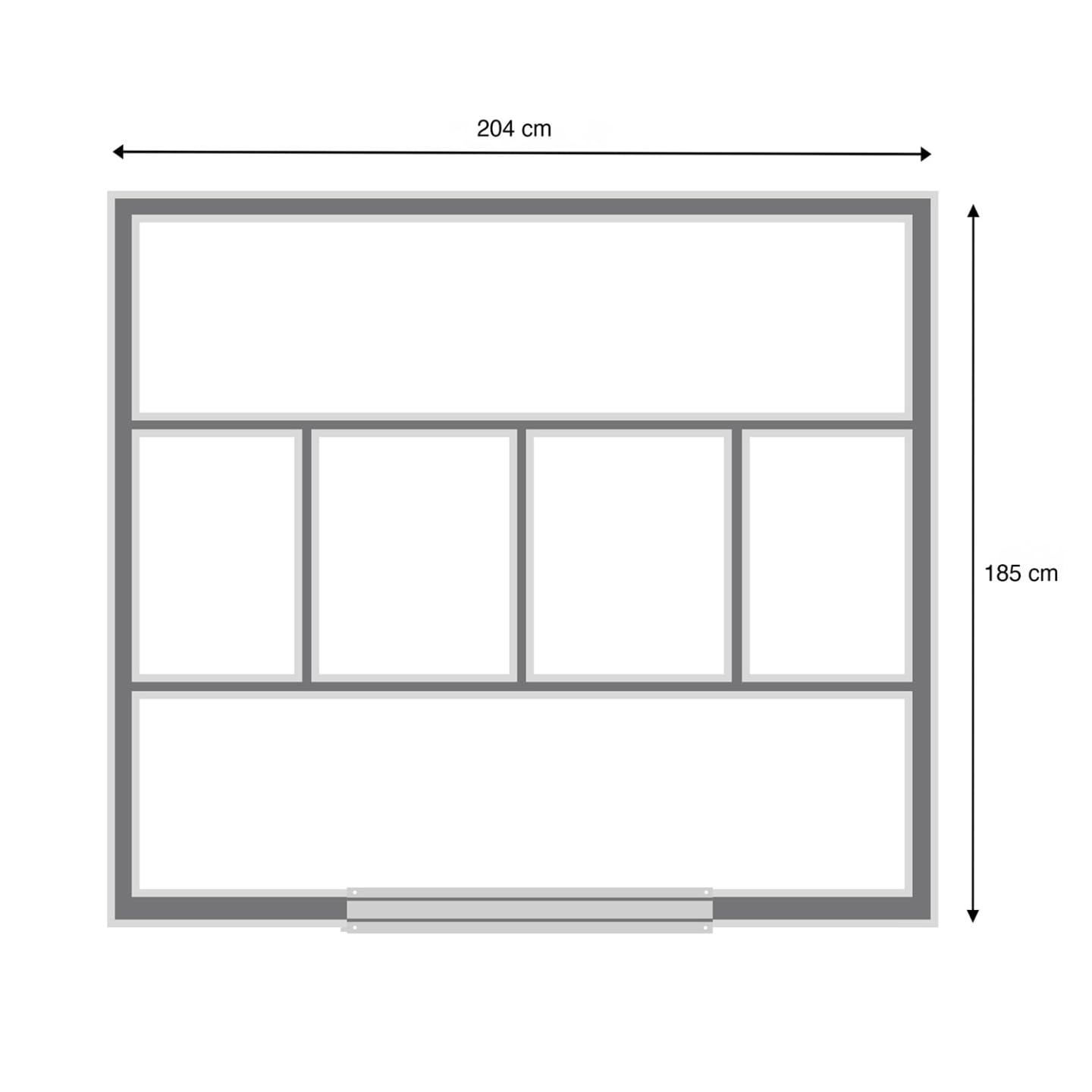 IDMarket - Abri de Jardin 3,7M² Gris en Acier galvanisé avec Base