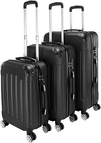 Juegos de equipaje de 3 piezas maletas con ruedas giratorias multidireccionales bolsa de viaje ABS con cerradura TSA maletas de carcasa dura con