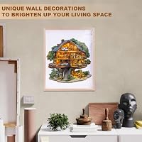 WOODBESTS Holzpuzzle Erwachsene, Bärenhaus Holzpuzzle, Unregelmäßige einzigartige Puzzle, Schöne Geschenke für Puzzle-Liebhaber (34 * 33.9cm 255 Stück) – Ansicht 5