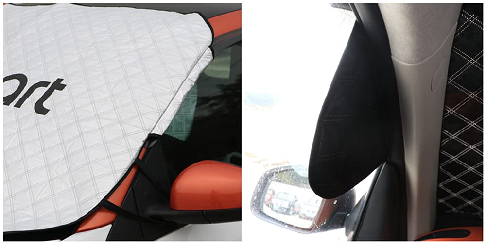 Voiture Couverture De Pare-Brise Pour Smart Forfour Fortwo 453 451 450 Pare-Soleil Protecteur De Fenêtre Avant Protection Solaire Pour L'été L'hiver Contre Glace Gel Poussière De Neige