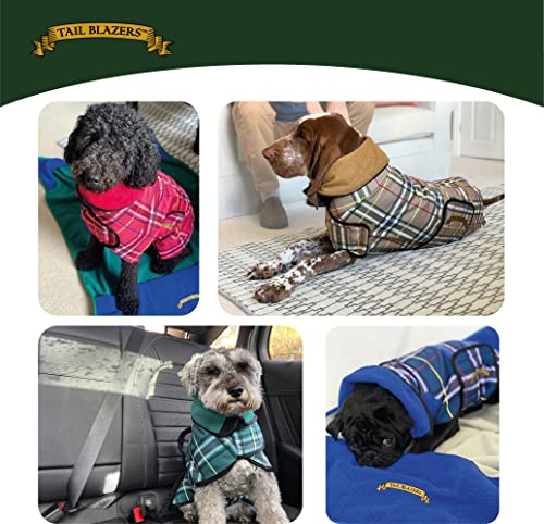 TAIL BLAZERS™ Premium Dog Drying Coat. Double Layer Microfibre Dry Robe with Car Safety D Ring. Towel Robe Pet Dryer Keep Dogs Dry and Warm. Camping and Beach Accessories. Machine Washable. M - Image 4