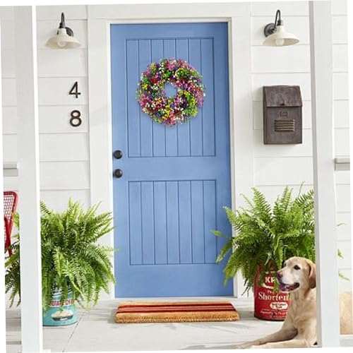 Coronas de primavera para puerta de entrada tipo gypsophila artificial de verano 5