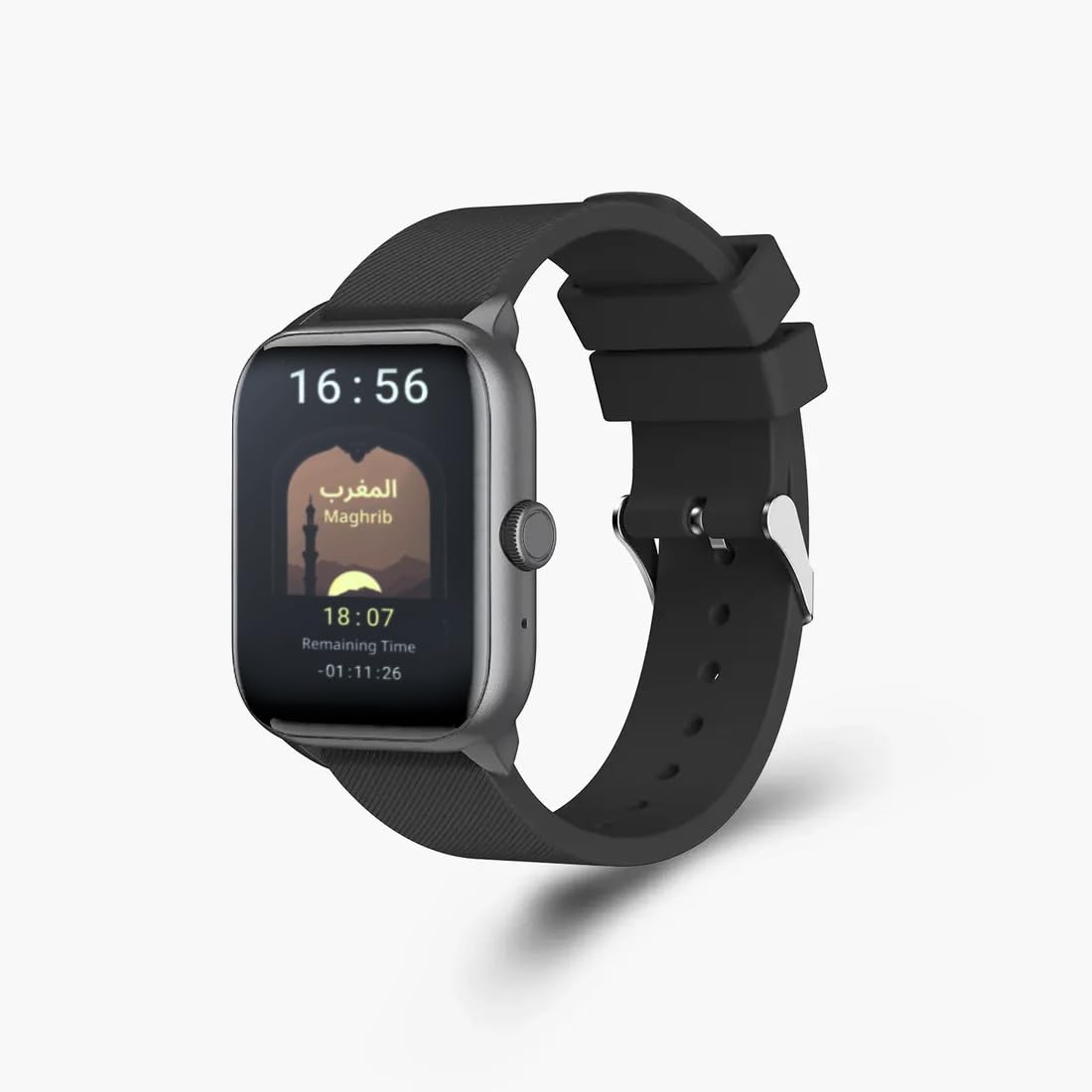 IQIBLA Montre Connectée Musulman Qwatch S3, Récitations Coran, Boussole Qibla, Horaires De Prière, Invocations, 99 Noms D'ALLAH, Calendrier Hijri, Appels, Suivi Santé (Noir