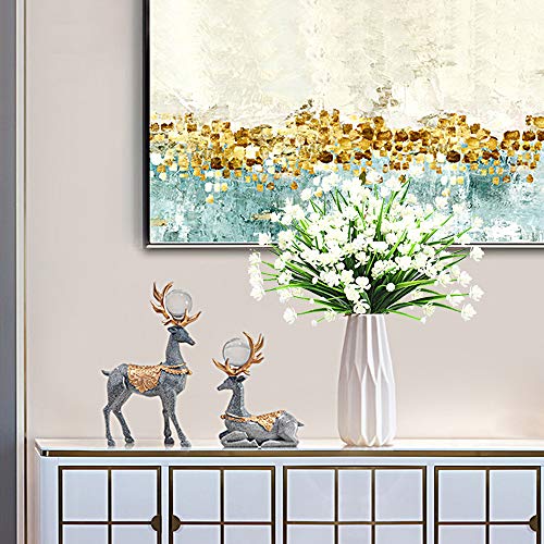 Grunyia Artificial Flowers, 20 Bundles Outdoor Fake Flowers For Decoration Uv Resistant Faux Plastic Plants Garden Porch Window Box Décor (White) #TOP2