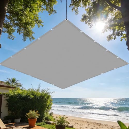 Voile d'ombrage rectangulaire résistant à l'eau 200x600 cm avec œillets