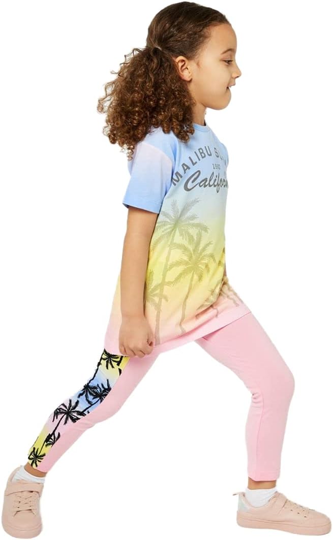 MothercareGirls Pink Palm Leggings