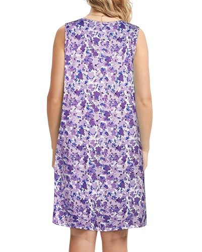 Image of CHICGAL Womens Summer Dresses Casual Loose Pleated Front Tshirt Sleeveless Tank Sundresses with Pockets 2026