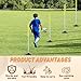 Morimoe Agility Poles with Soft Foam Cover - Weighted Rubber Base & Rebound Tumbler Design for Soccer/Basketball Training | Includes Carry Bag for Indoor/Outdoor Use (40 Inch)