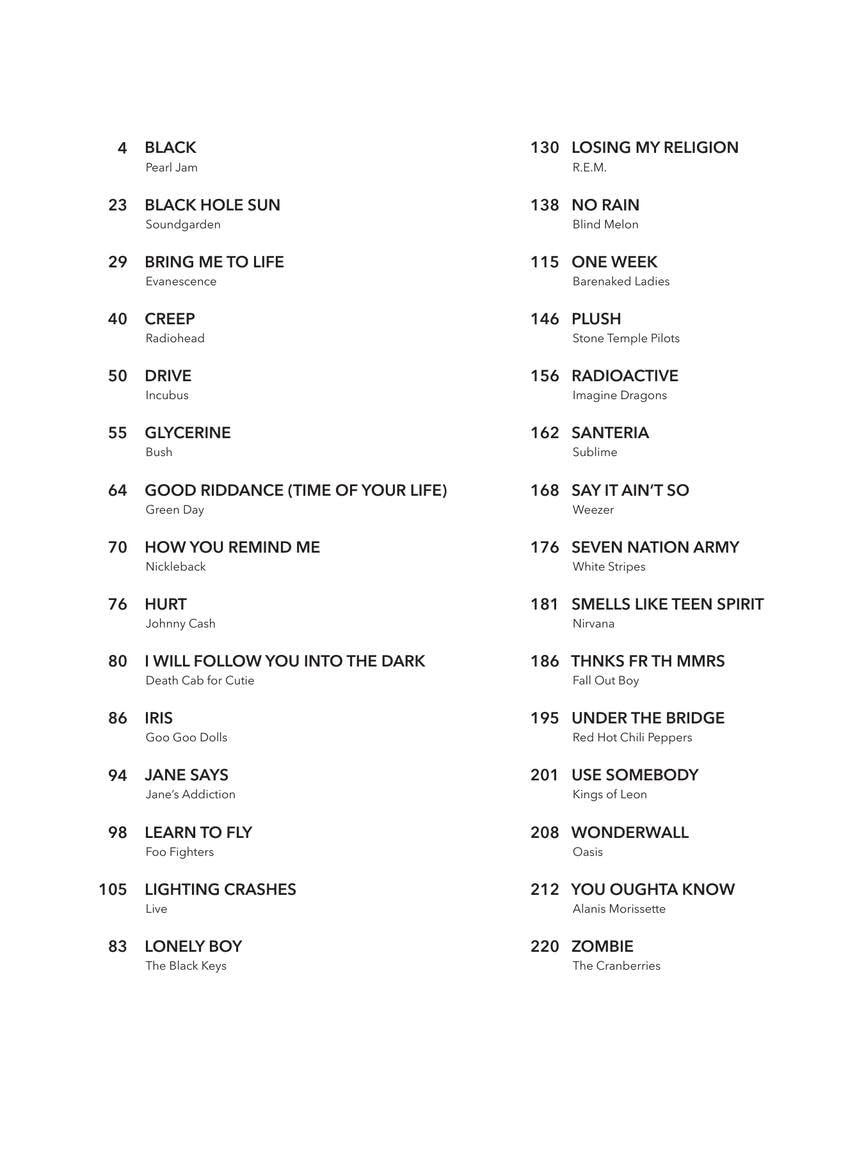 Alternative Rock Guitar Tab Anthology: 30 Classics That Defined the Soundtrack of a Generation