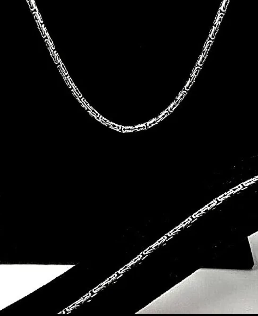 Königskette Massiv Rund 925er Echt Silber oxidiert 2,5mm Breite, Halskette (50 - 60cm Länge) oder Armband (20cm Länge) Herren Kette, mit Schmuckbox, Herren-Schmuck Geschenkidee Vatertag, Geschenke Männer