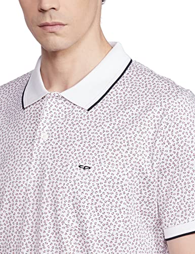 Image of Colorplus Men's Pure Cotton Print Pattern Tailored Fit Polo Neck Half Sleeve Casual T-Shirt