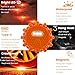 Ecoangel USB-C Rechargeable LED Road Flares Emergency Lights-Large Capacity (Lithium Battery) 3 in 1 Cable Roadside Warning Car Safety Beacon Flashing Disc Kit with Magnetic Base for Vehicles