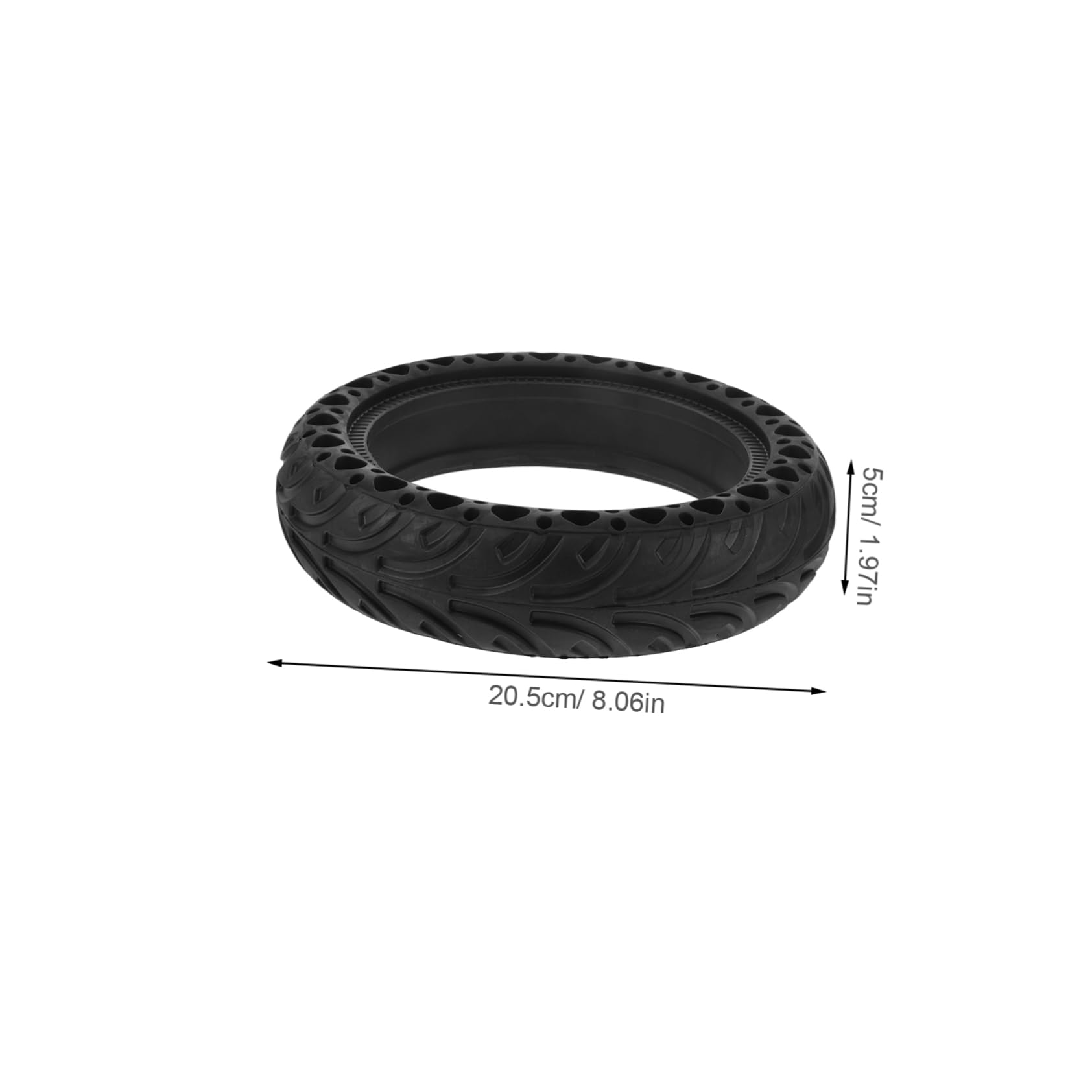 KOMBIUDA Solid Tire für Elektroroller Pannensicherer Vollgummireifen Robuste und rutschfeste Reifen zu Installieren für Verschiedene Fahrbedingungen