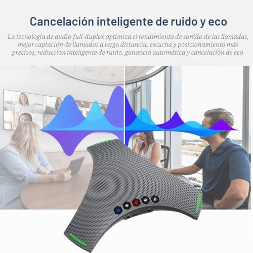 Miniatura 4 de Matosio Octopus Ultra, Altavoz Y Microhpone De Conferencia Con Micrófono De Extensión, Reducción De Ruido Y Eco, Conexión Bluetooth, Usb Y Conexión En Margarita